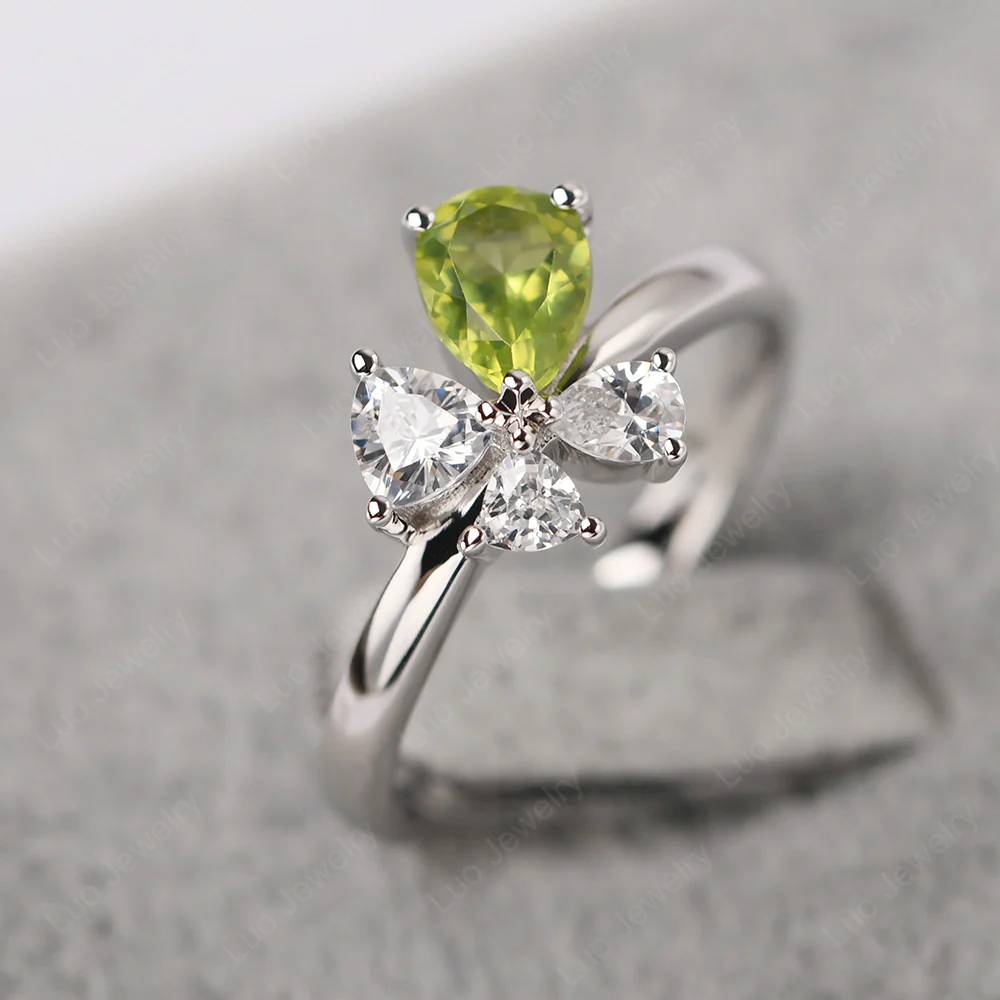 Peridot 4 Stone Ring - Image 2