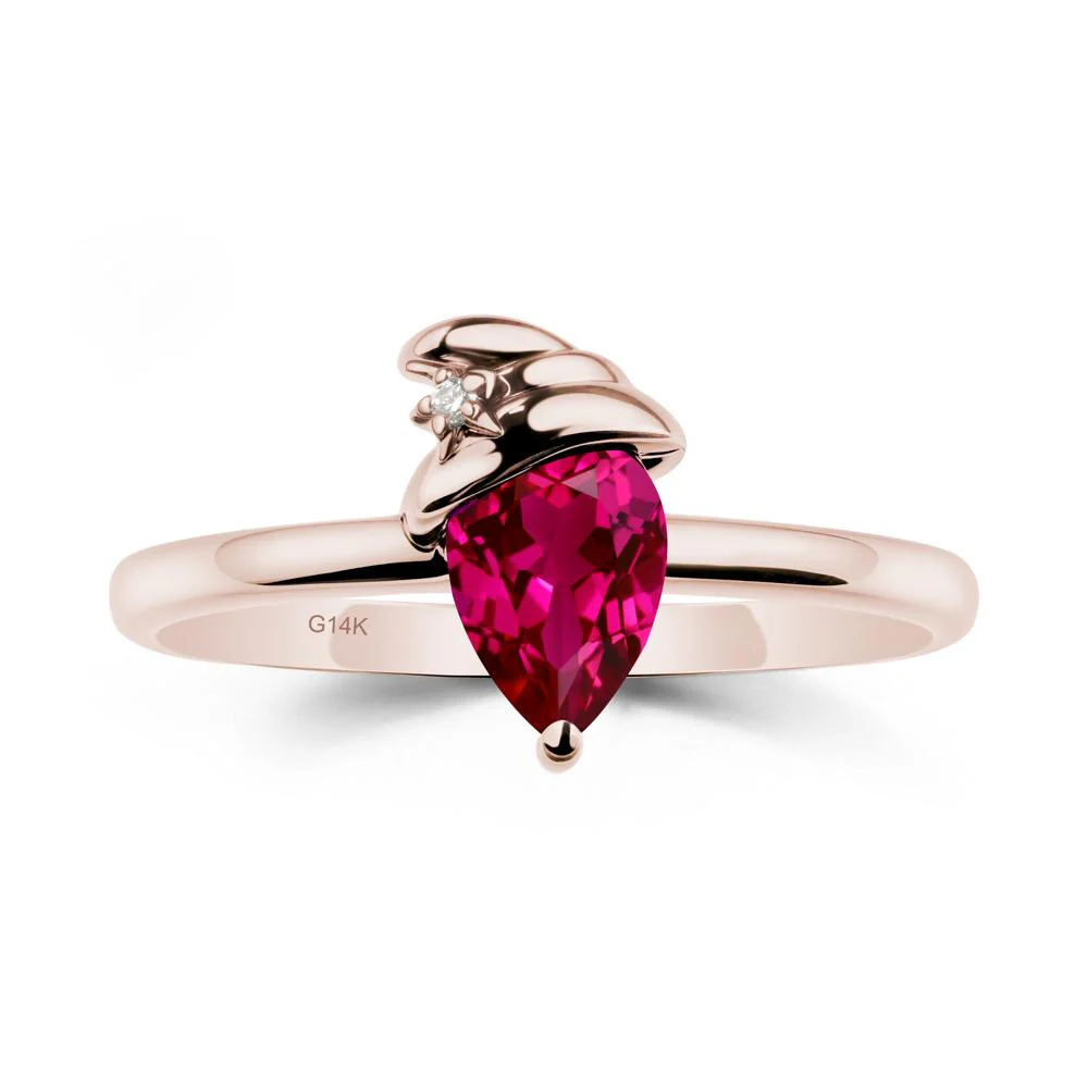 Pear Ruby Hat Ring
