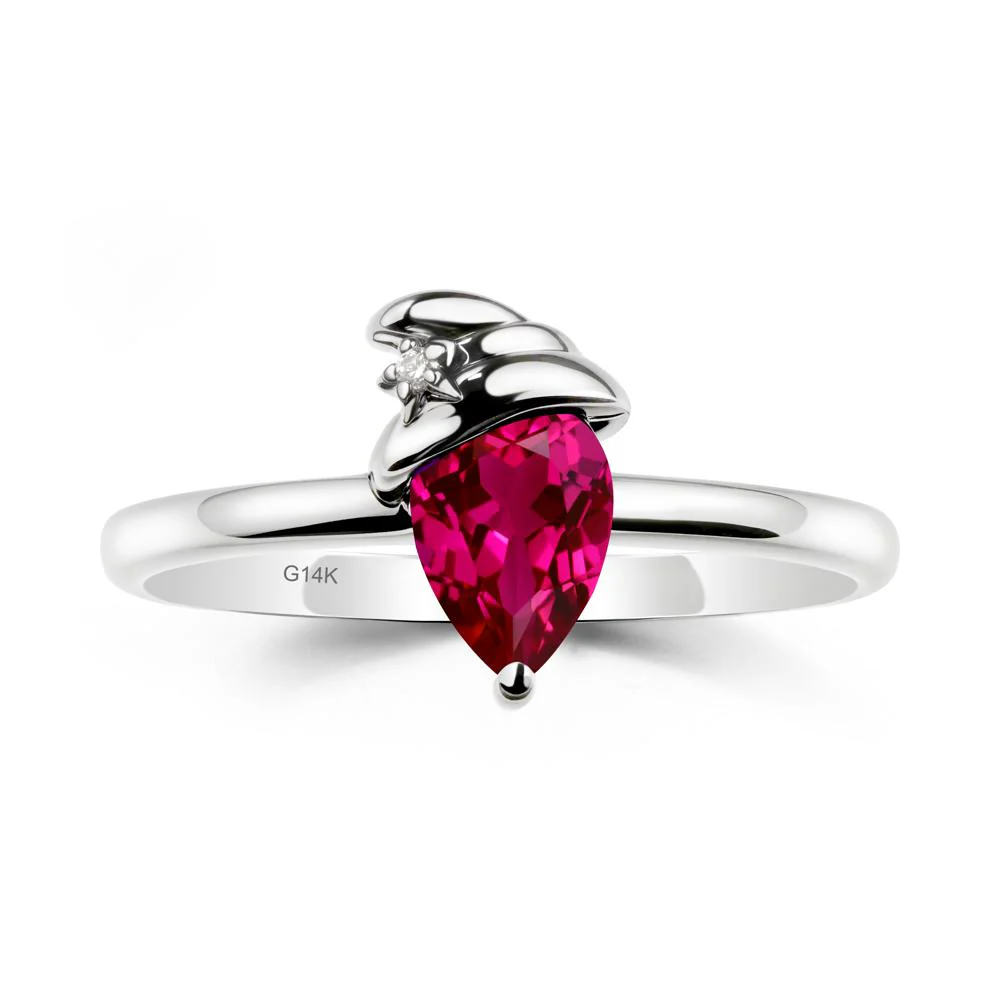 Pear Ruby Hat Ring - Image 2