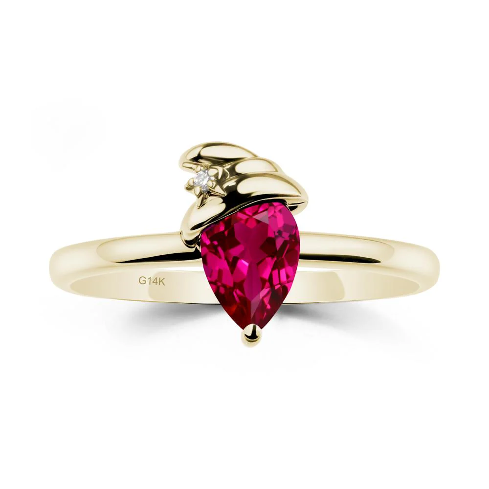 Pear Ruby Hat Ring - Image 3