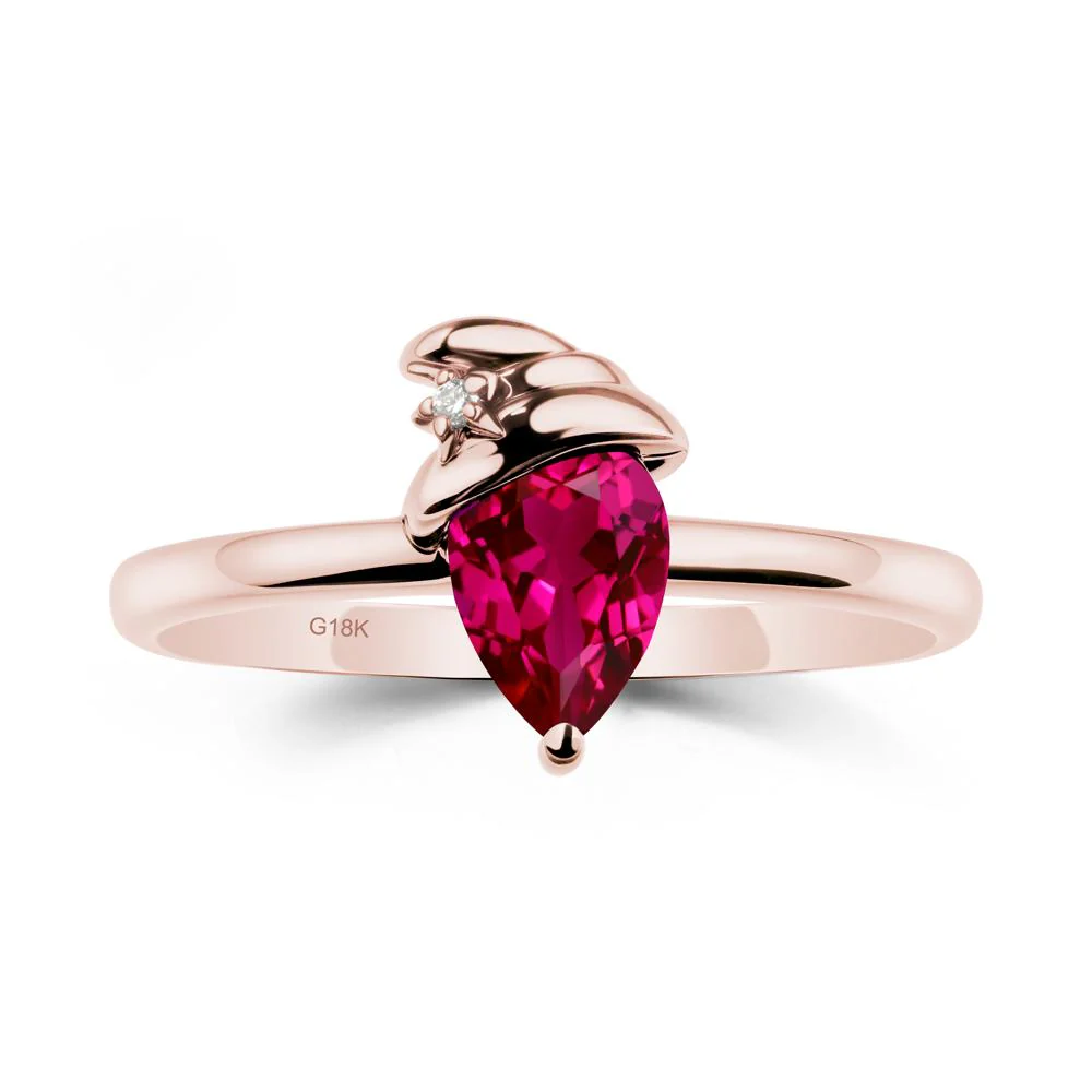 Pear Ruby Hat Ring - Image 4