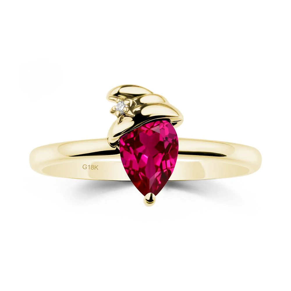 Pear Ruby Hat Ring - Image 6