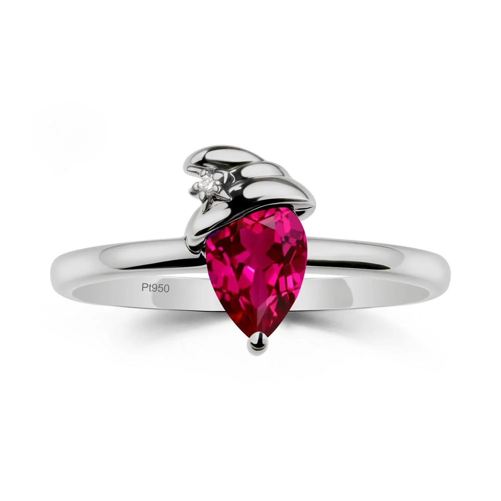 Pear Ruby Hat Ring - Image 8