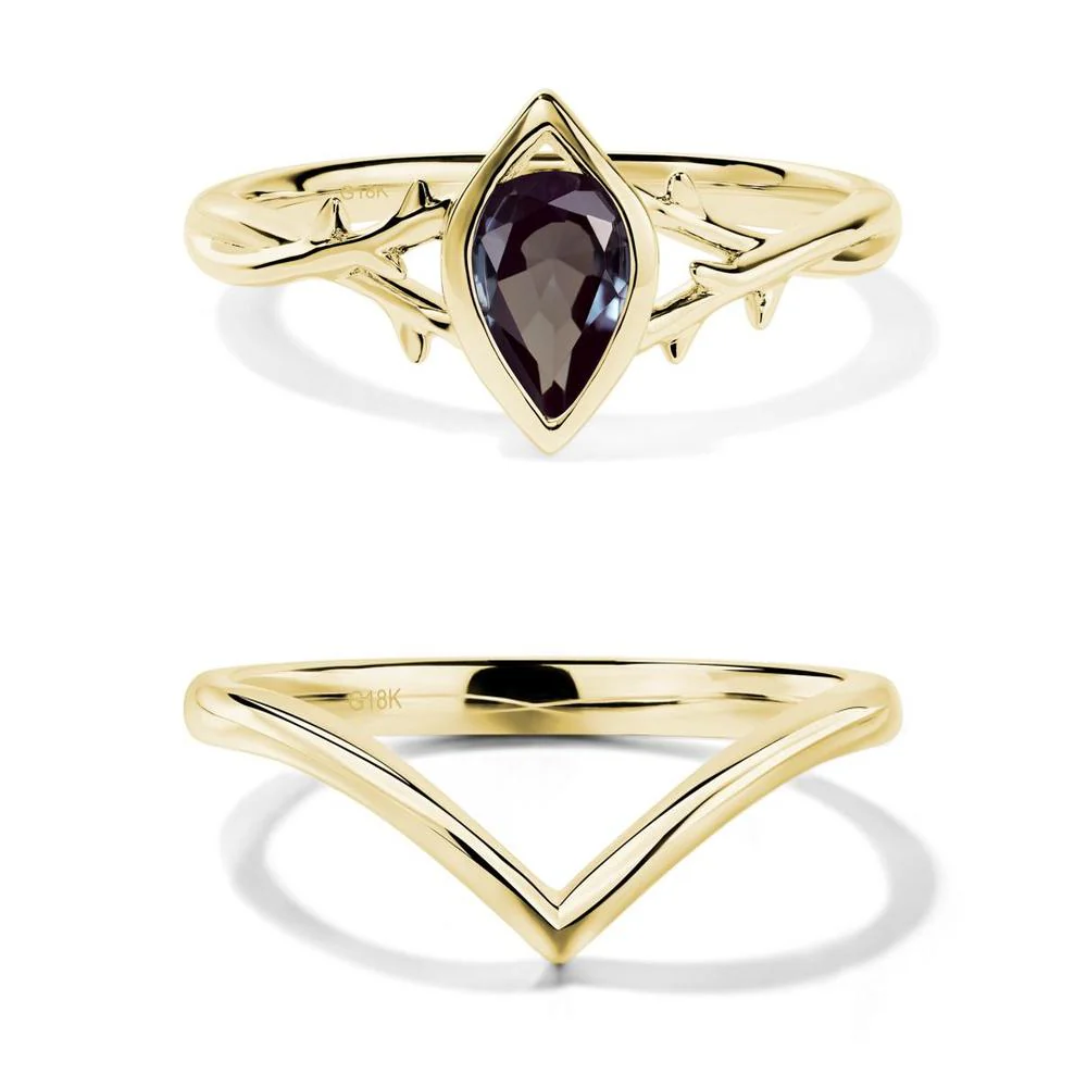 Alexandrite Twig Bezel Set Ring - Image 21