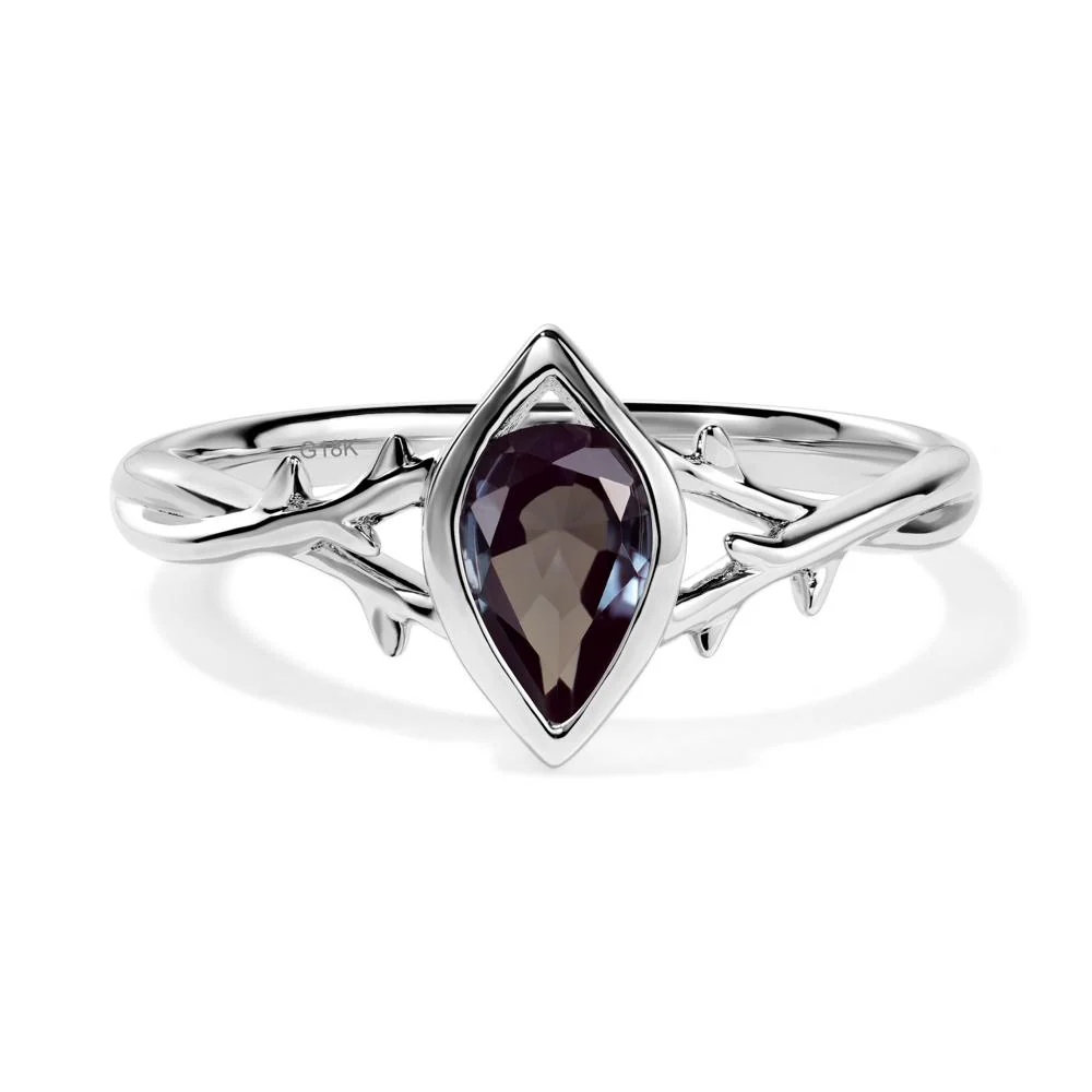 Alexandrite Twig Bezel Set Ring - Image 3