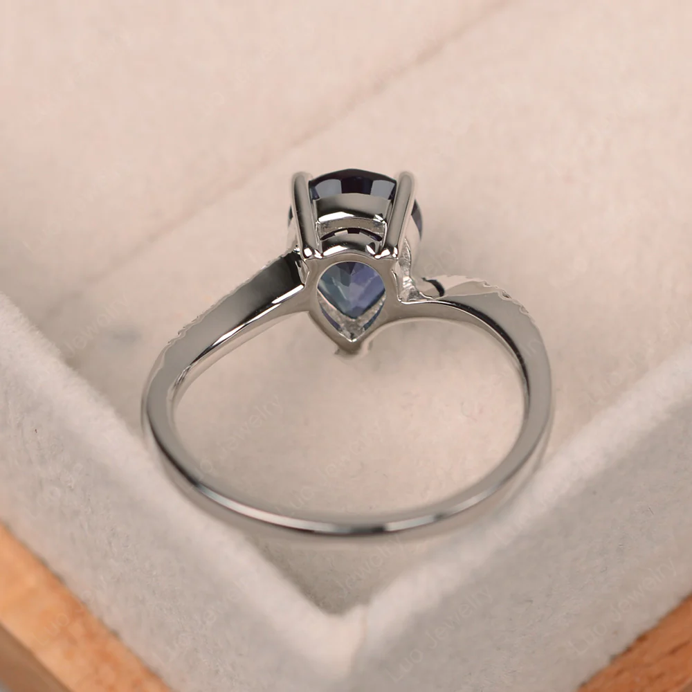 Pear Shaped Alexandrite Bypass Ring - Image 3