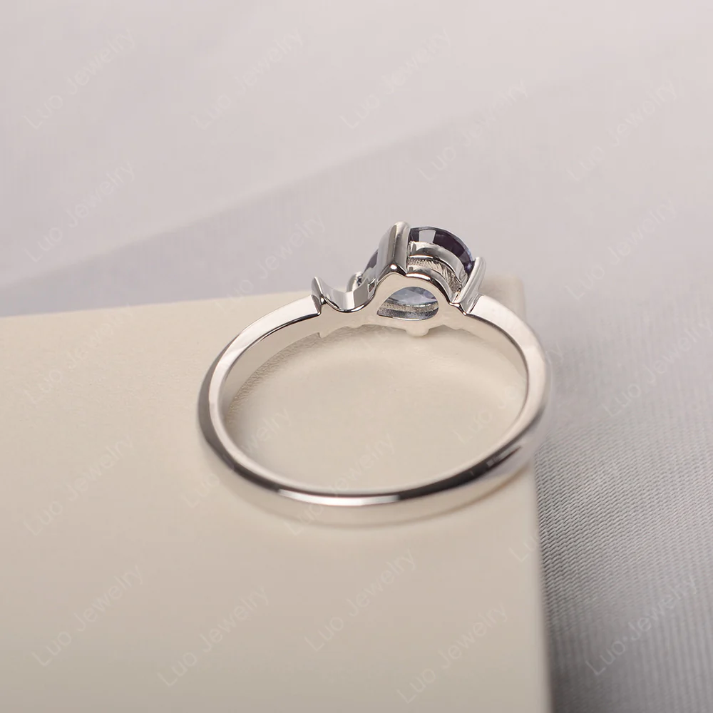 Pear Shaped Alexandrite Fish Ring - Image 3