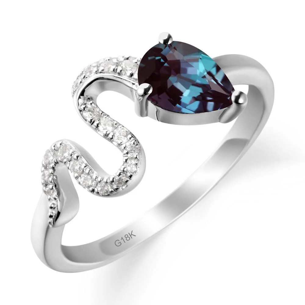Pear Shaped Alexandrite Serpent Ring - Image 5