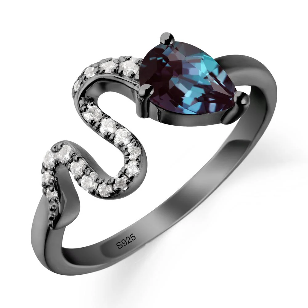 Pear Shaped Alexandrite Serpent Ring - Image 7