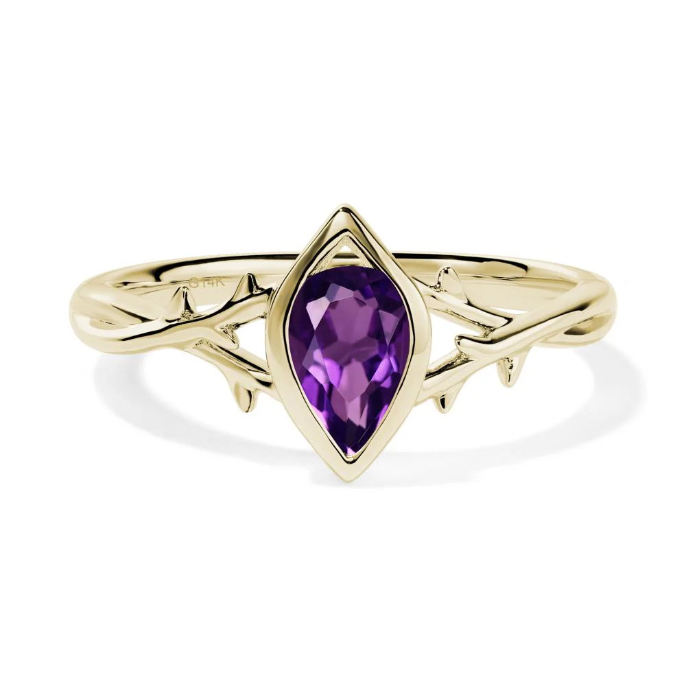 Amethyst Twig Ring