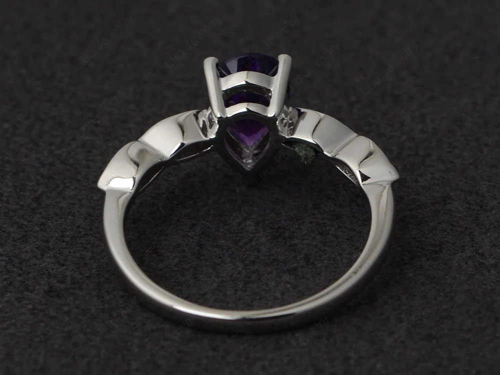 Pear Shaped Amethyst Ring - Image 3