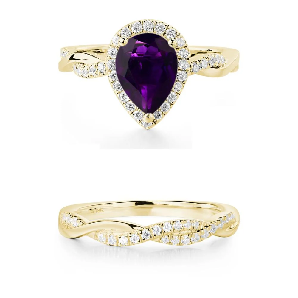 Amethyst Twisted Band Engagement Ring - Image 13