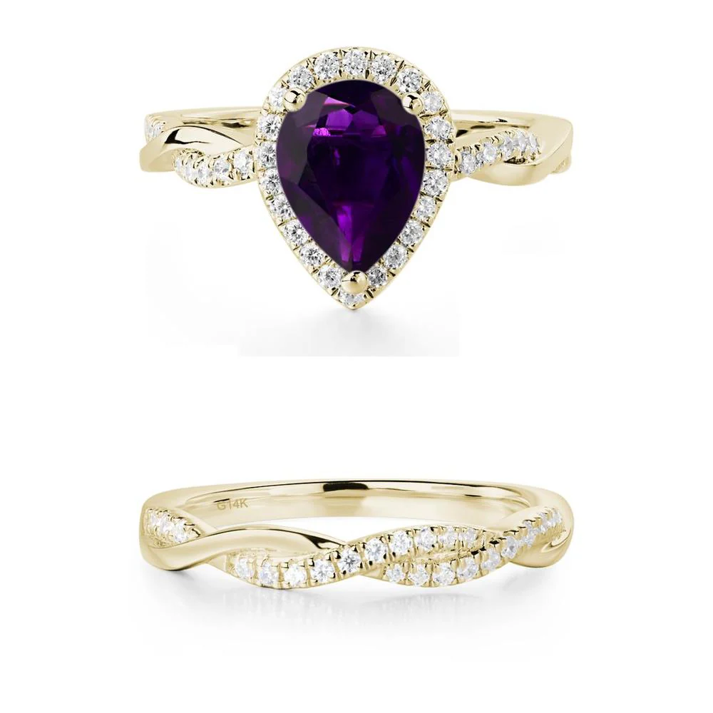 Amethyst Twisted Band Engagement Ring - Image 19