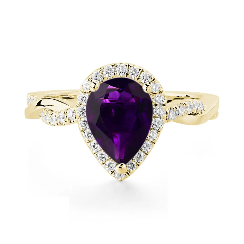 Amethyst Twisted Band Engagement Ring - Image 2