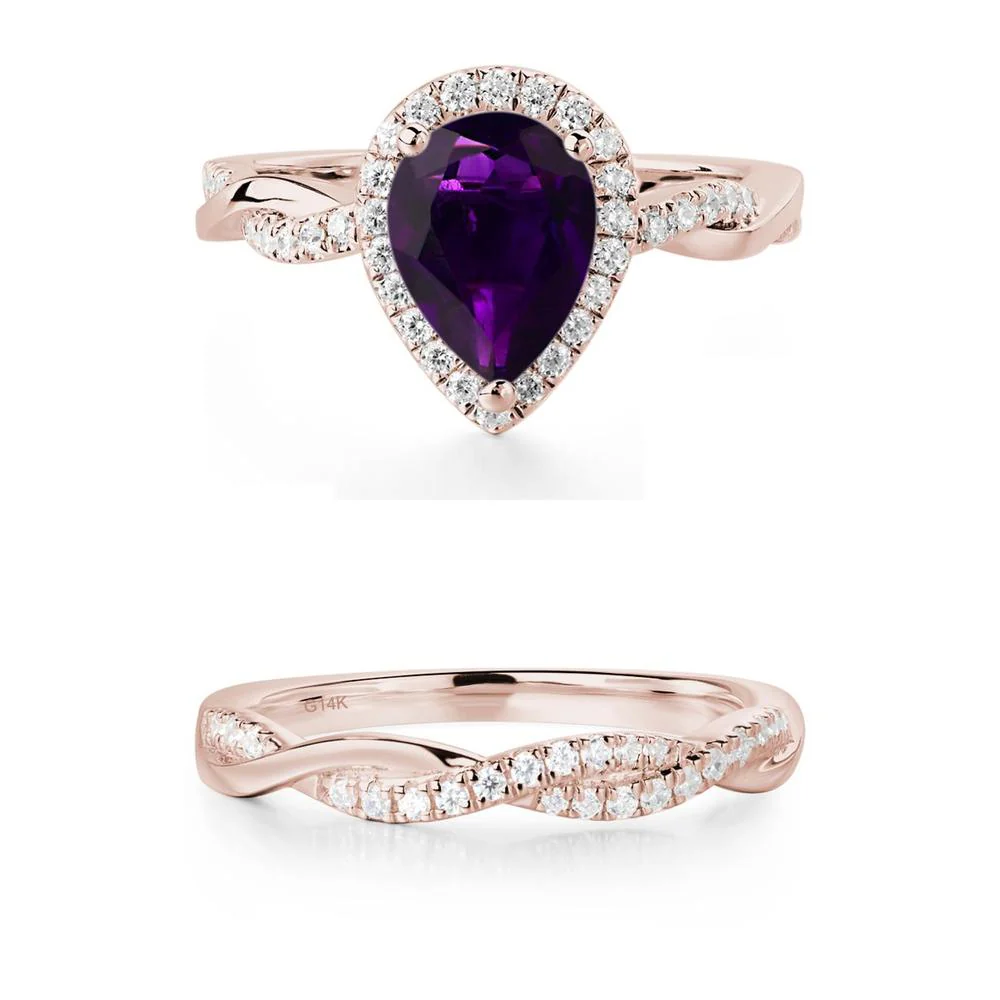 Amethyst Twisted Band Engagement Ring - Image 23