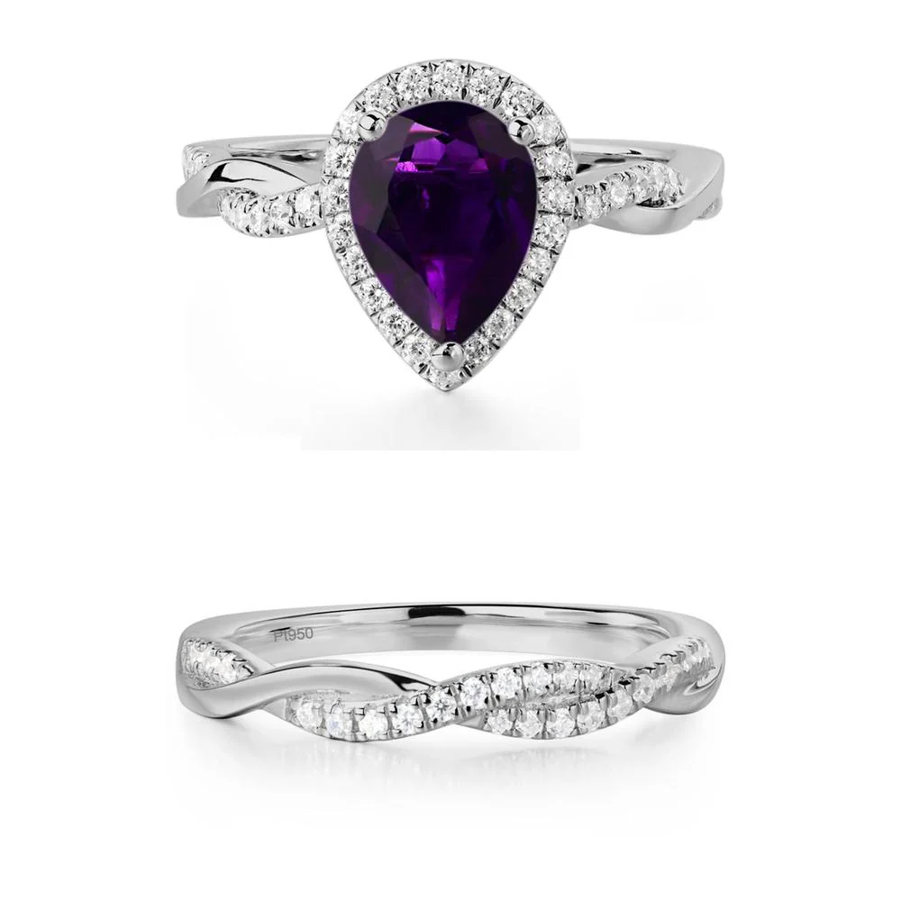 Amethyst Twisted Band Engagement Ring - Image 25