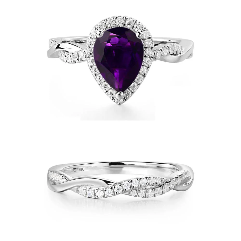Amethyst Twisted Band Engagement Ring - Image 27