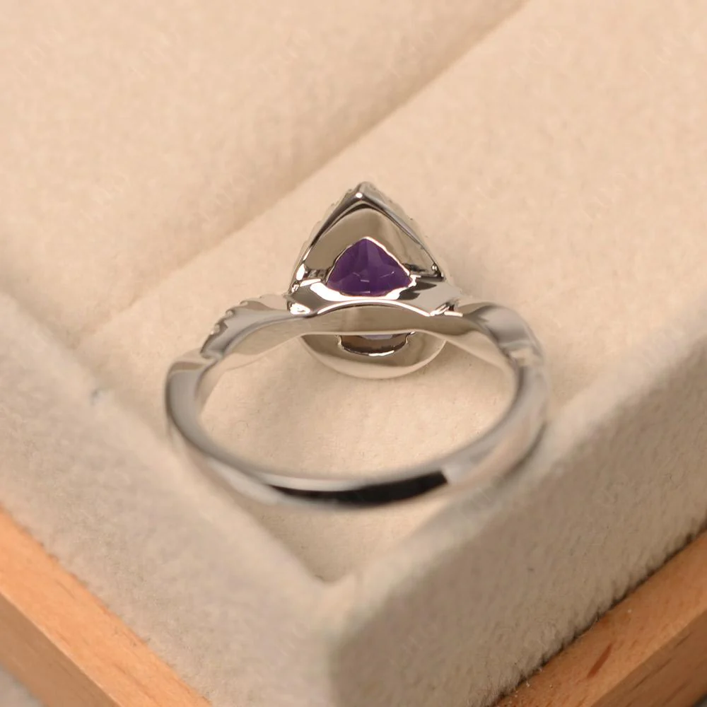 Amethyst Twisted Band Engagement Ring - Image 31