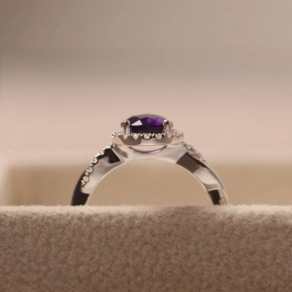 Amethyst Twisted Band Engagement Ring - Image 32