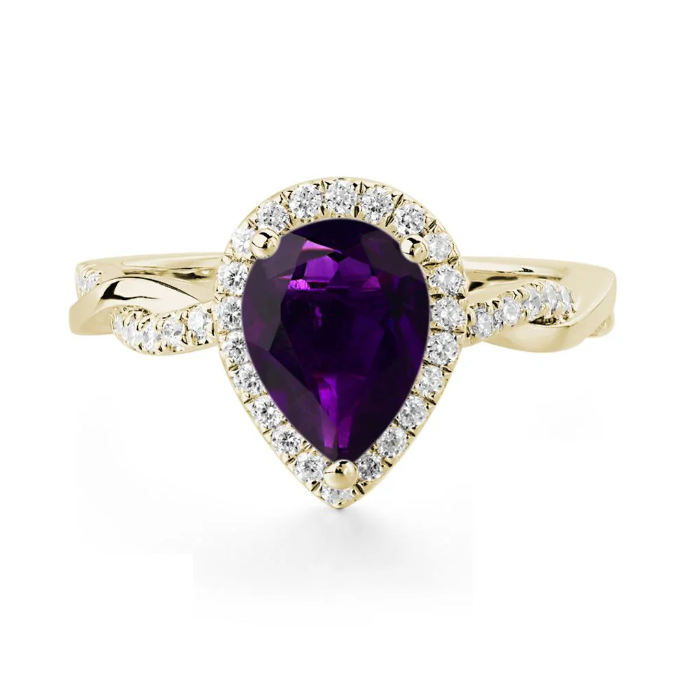 Amethyst Twisted Band Engagement Ring - Image 5