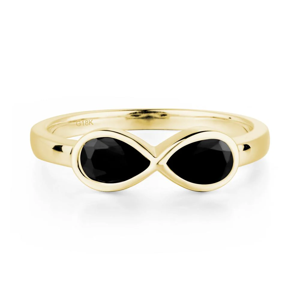 Black Spinel Infinity Engagement Ring - Image 8