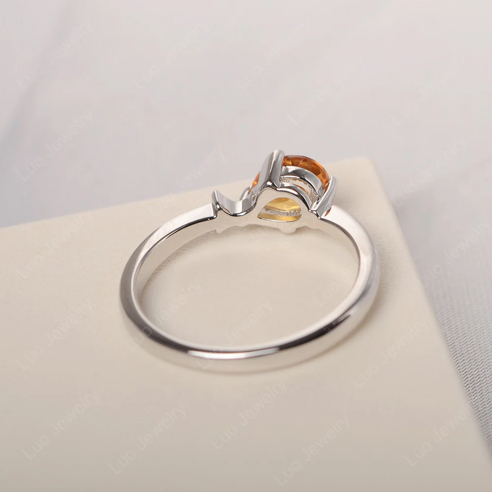 Pear Shaped Citrine Fish Ring - Image 3
