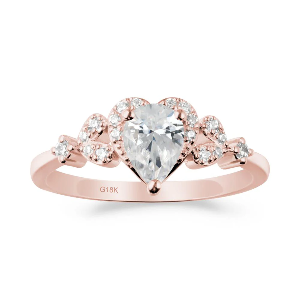 Pear Shaped Cubic Zirconia Statement Ring - Image 3