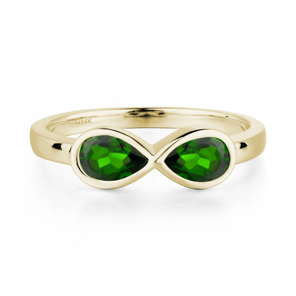 Diopside Two Stone Engagement Ring - Image 4