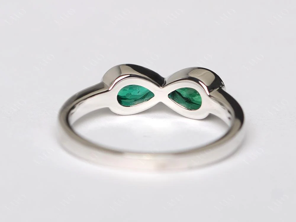 Emerald Infinity Engagement Ring - Image 12