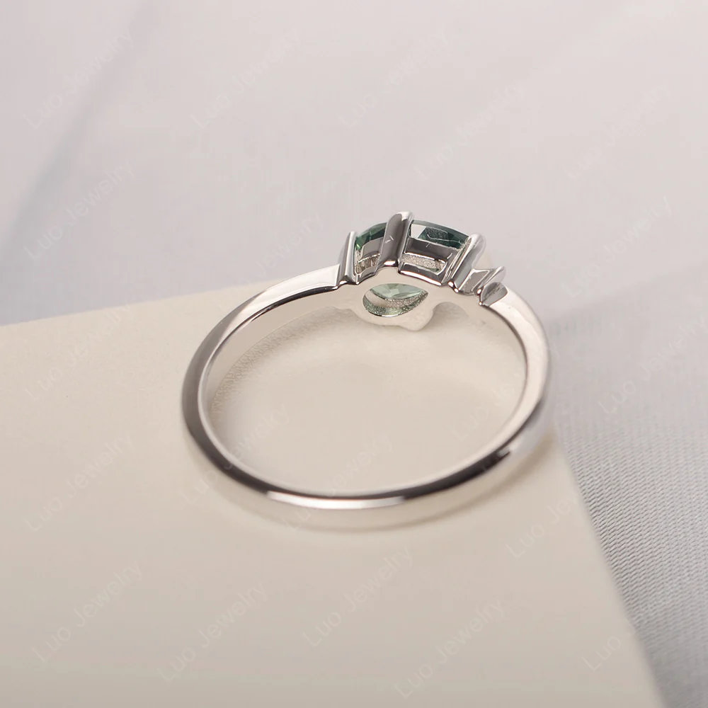 Pear Shaped Green Sapphire Fish Ring - Image 3