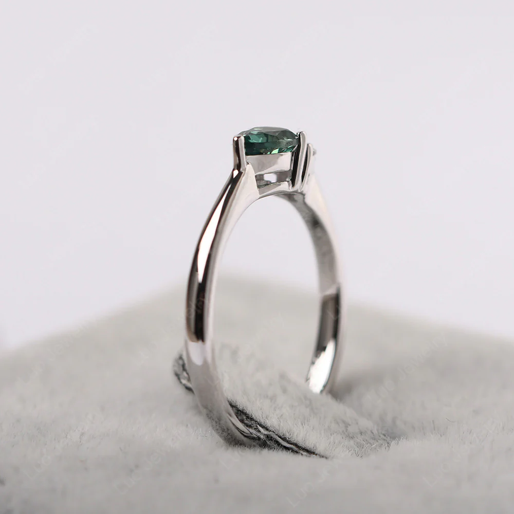 Petite Green Sapphire Ring - Image 5