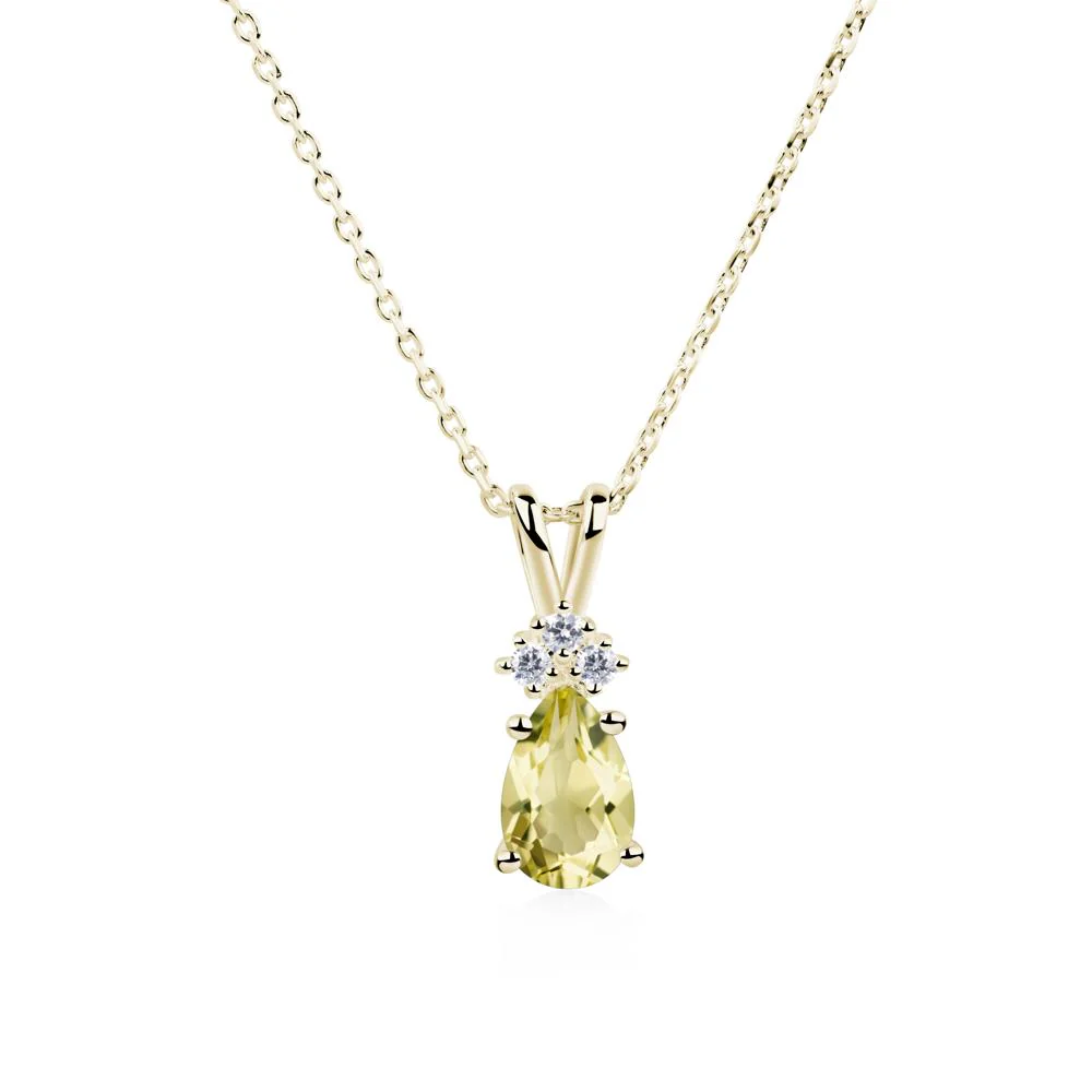 Pear Shaped Lemon Quartz Necklace - Image 4