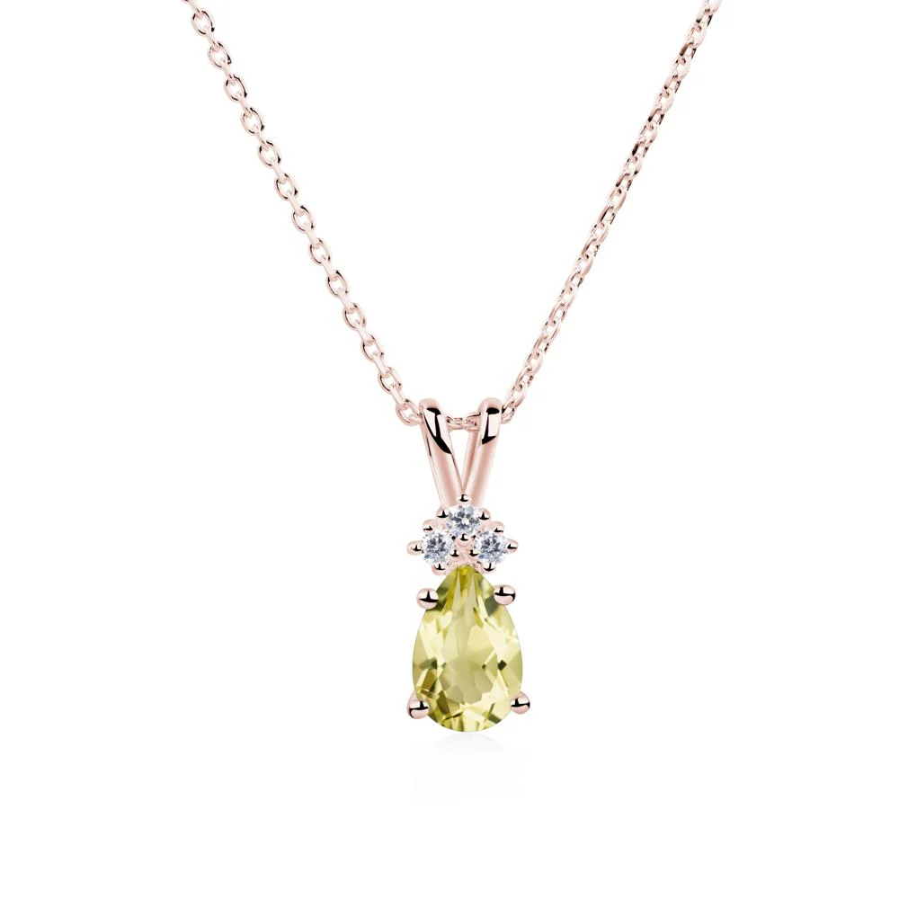 Pear Shaped Lemon Quartz Necklace - Image 9