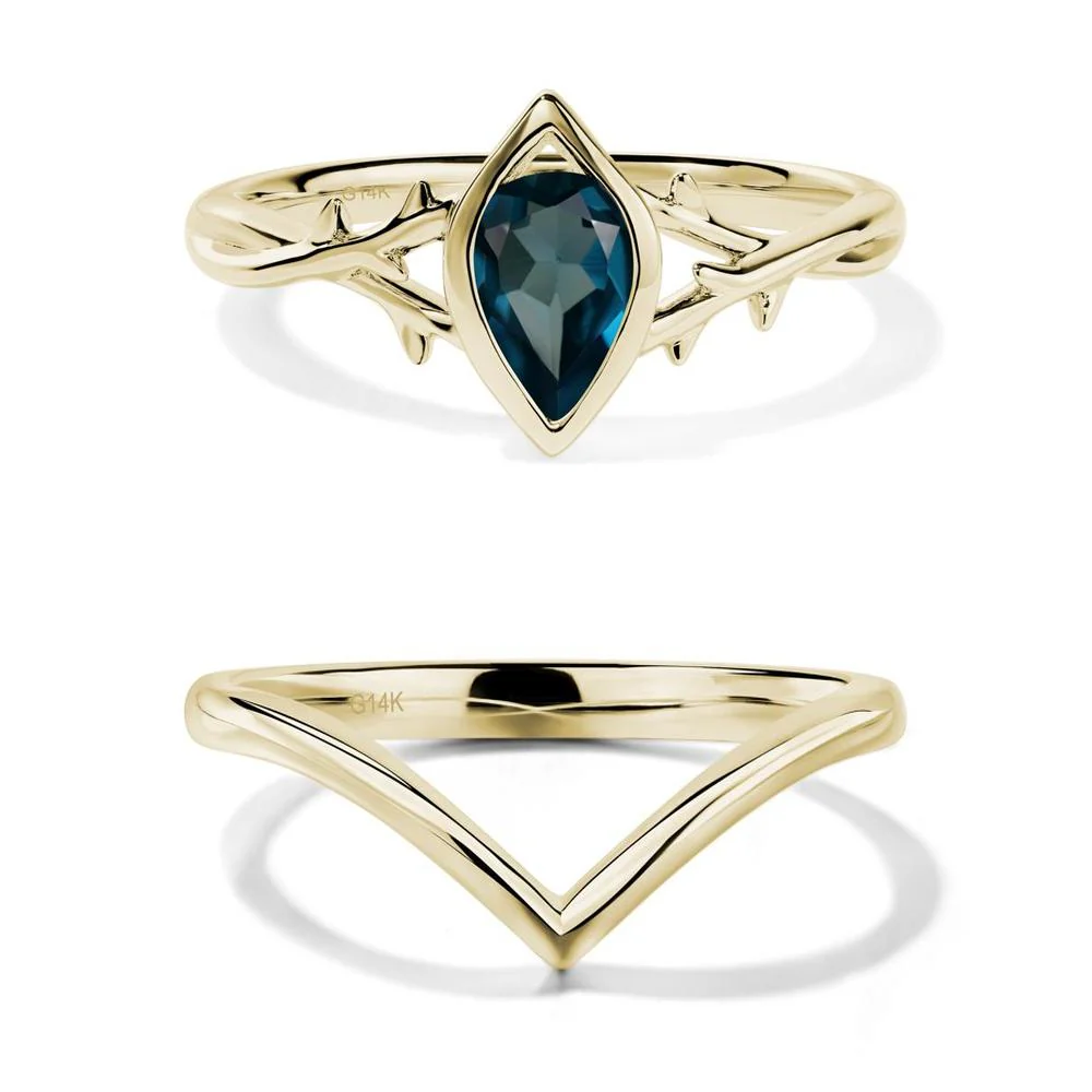 London Blue Topaz Twig Ring - Image 15