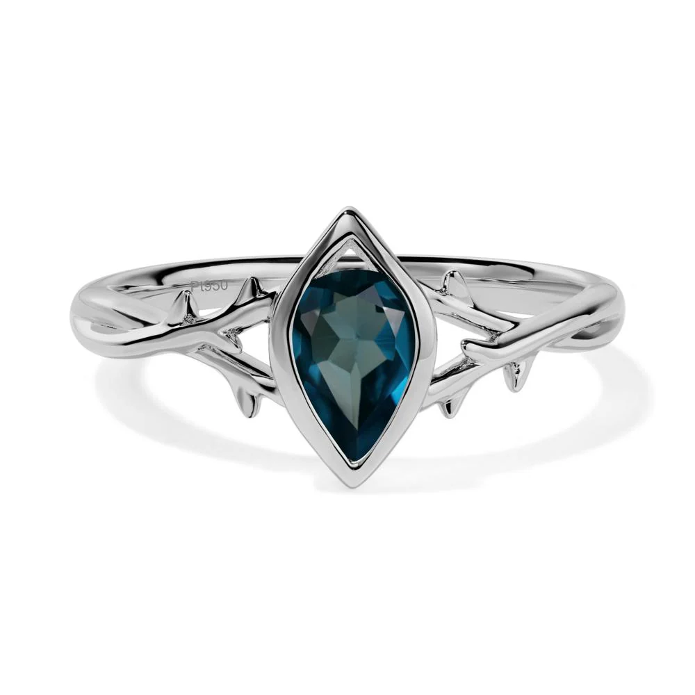 London Blue Topaz Twig Ring - Image 3