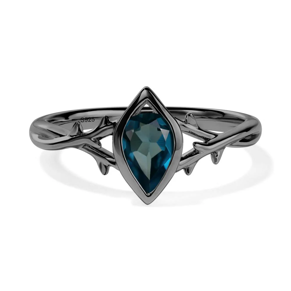 London Blue Topaz Twig Ring - Image 4