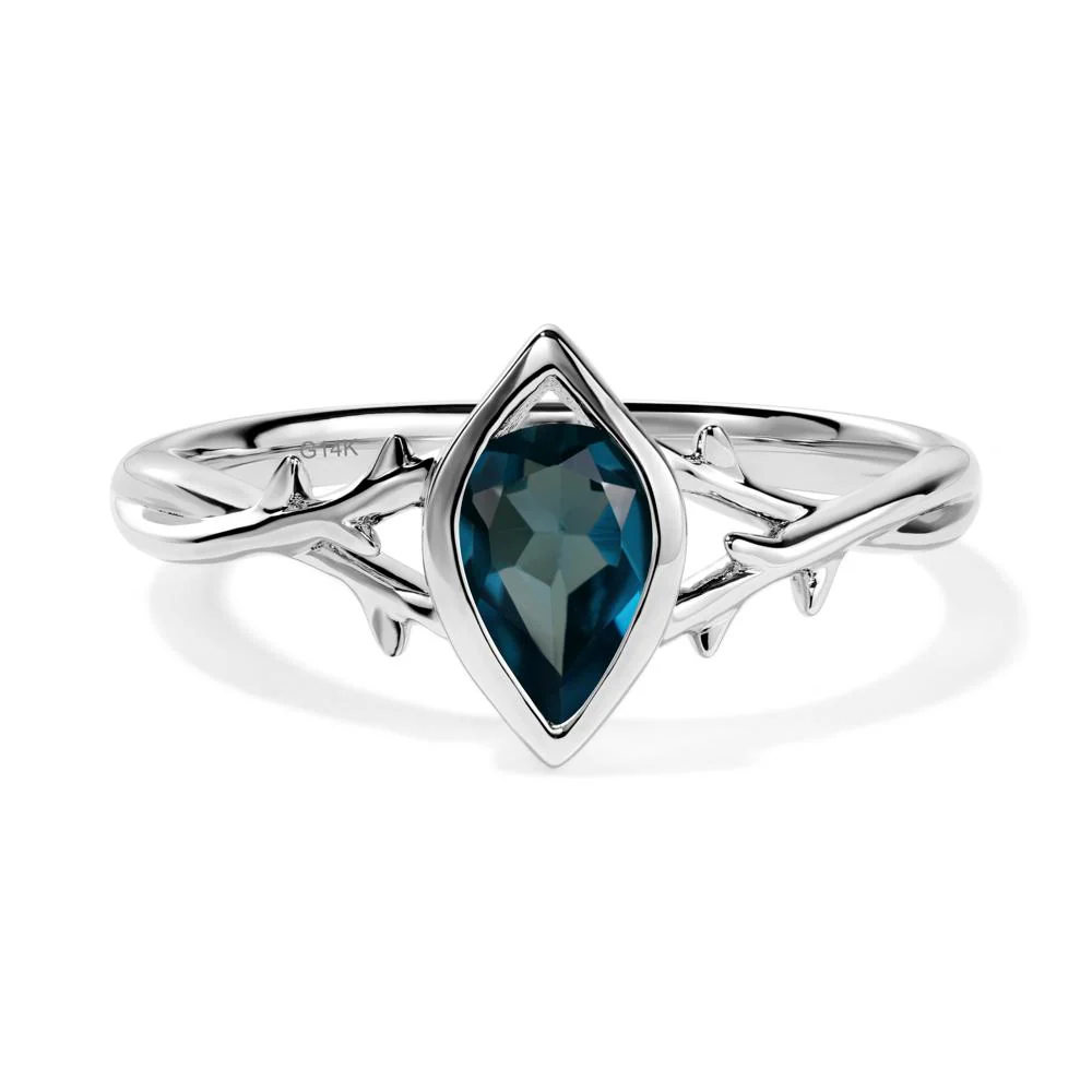 London Blue Topaz Twig Ring - Image 5