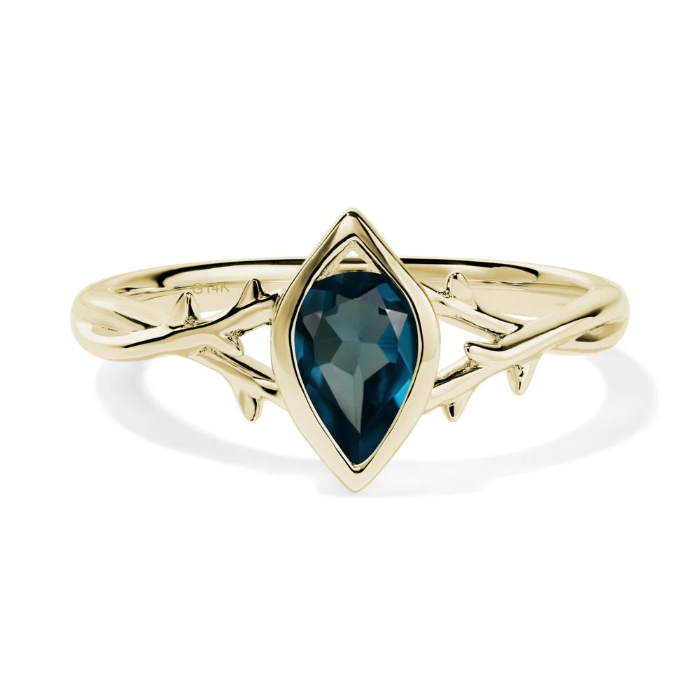 London Blue Topaz Twig Ring - Image 6
