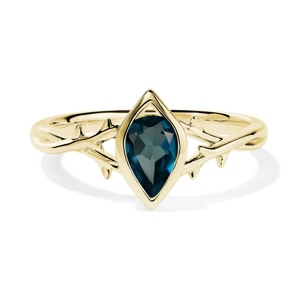 London Blue Topaz Twig Ring - Image 8