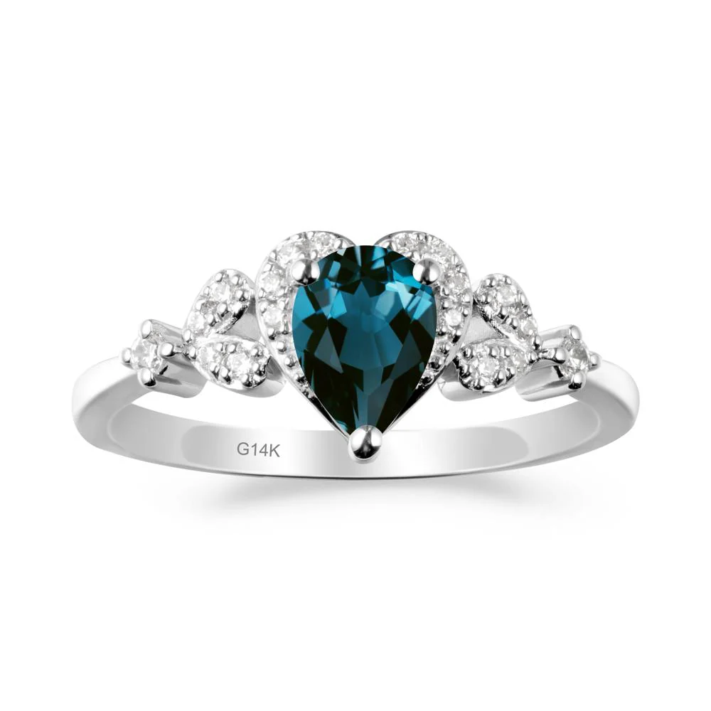 Pear Shaped London Blue Topaz Statement Ring - Image 2