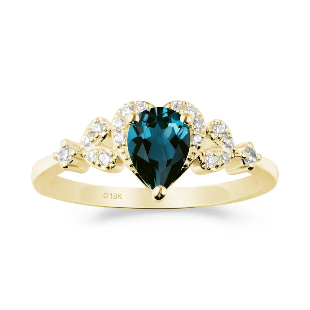 Pear Shaped London Blue Topaz Statement Ring - Image 6