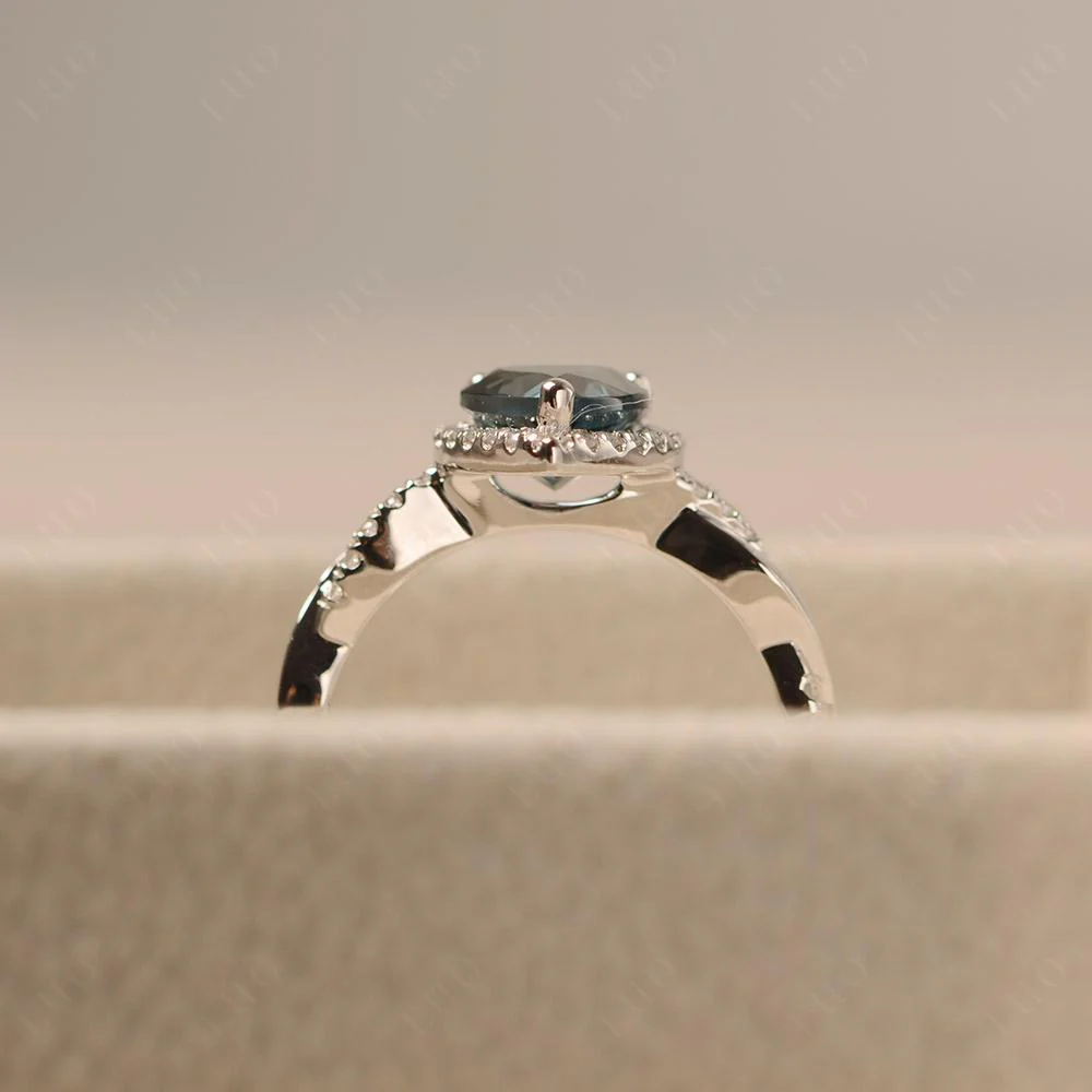 London Blue Topaz Twisted Band Engagement Ring - Image 32