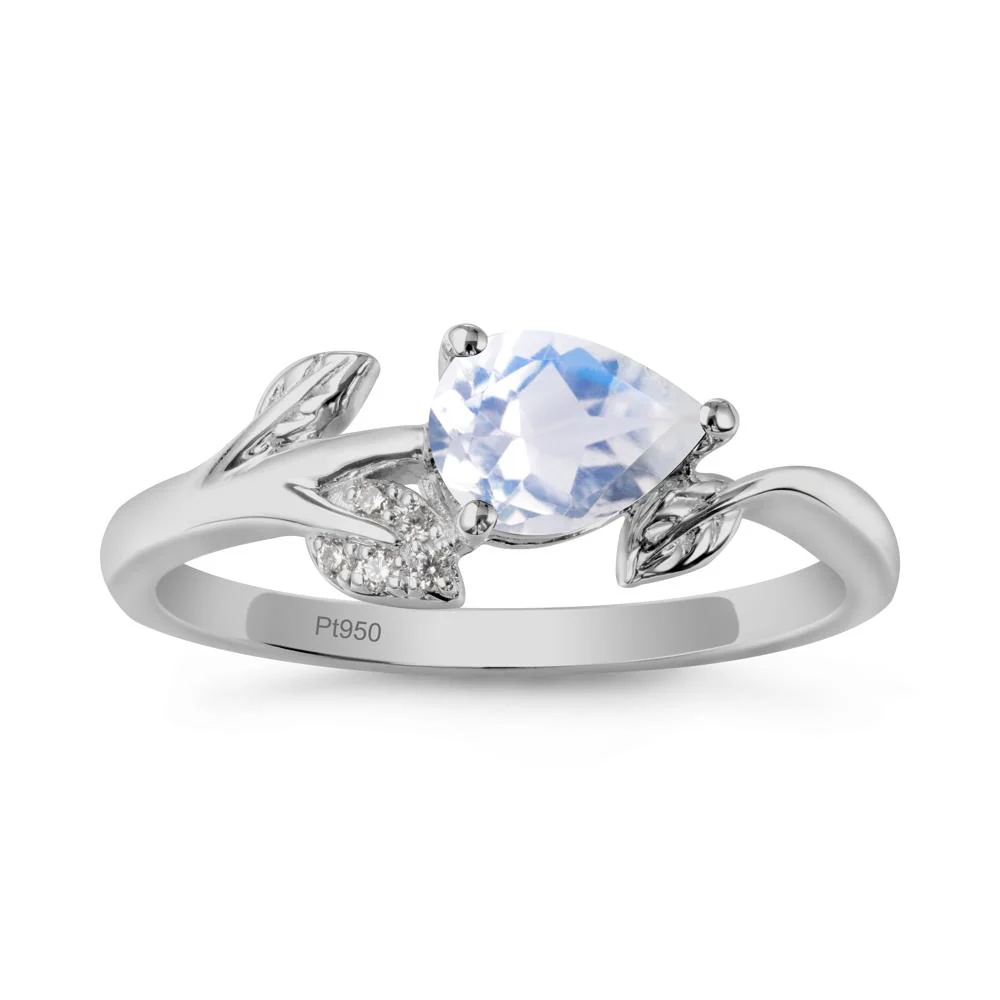 Pear Shaped Moonstone Leaf Ring - Image 9