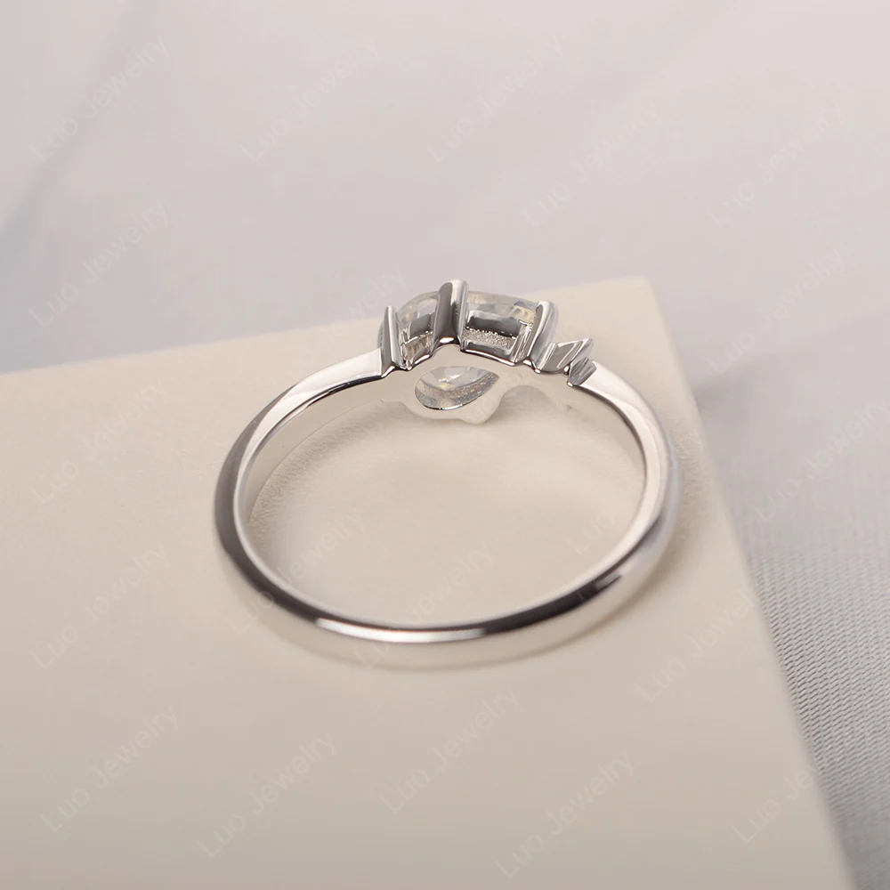Pear Shaped Moonstone Fish Ring - Image 3