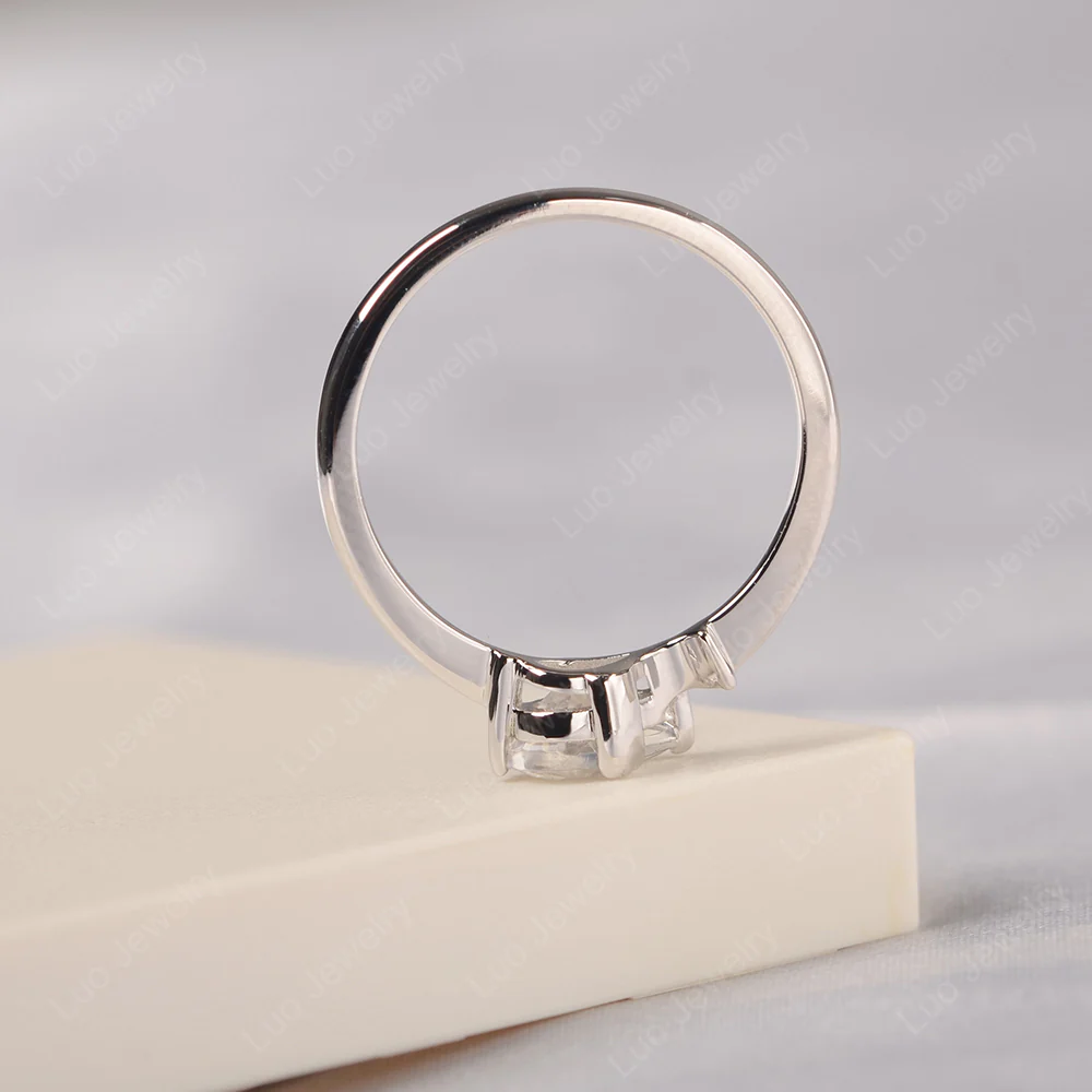 Pear Shaped Moonstone Fish Ring - Image 4