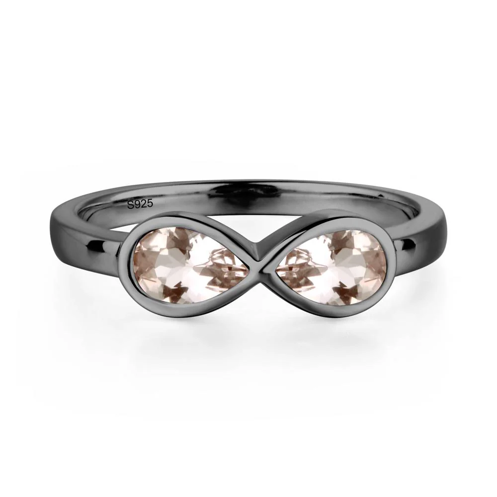 Pear Shaped 2 Stone Morganite Ring - Image 3