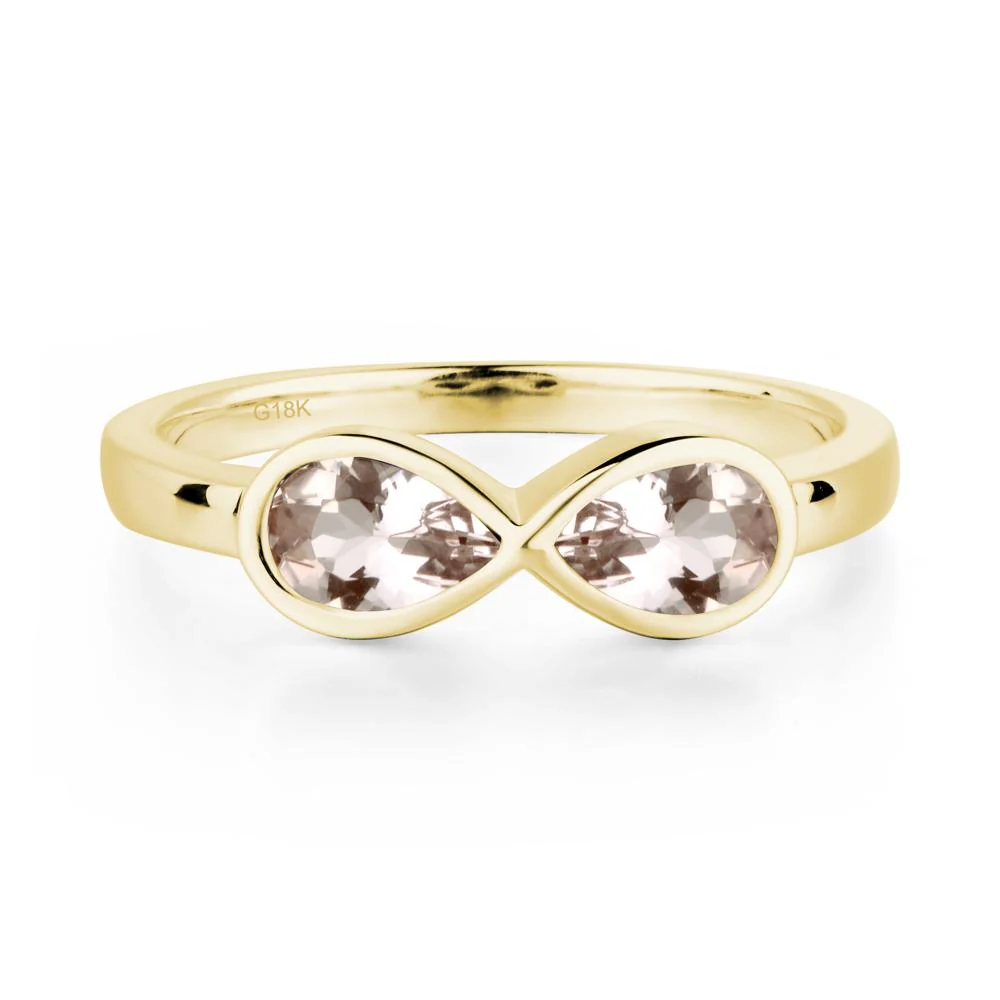 Pear Shaped 2 Stone Morganite Ring - Image 8