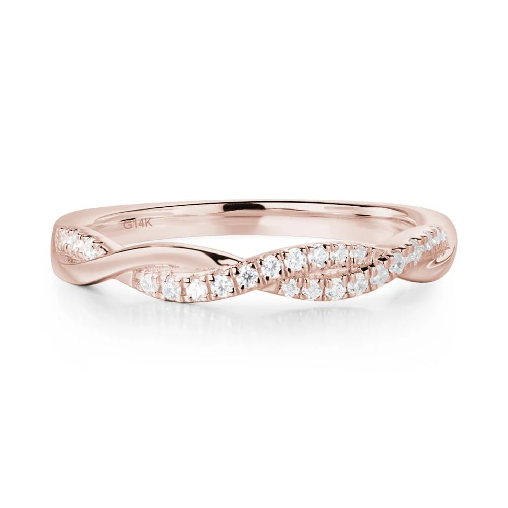 Morganite Twisted Halo Engagement Ring - Image 22