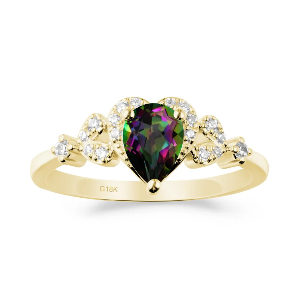 Pear Shaped Mystic Topaz Heart Ring - Image 3