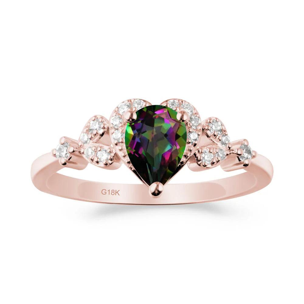 Pear Shaped Mystic Topaz Heart Ring - Image 7